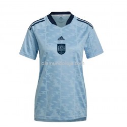 Camisola Espanha Mulher Equipamento Segundo 2022 Manga Corta